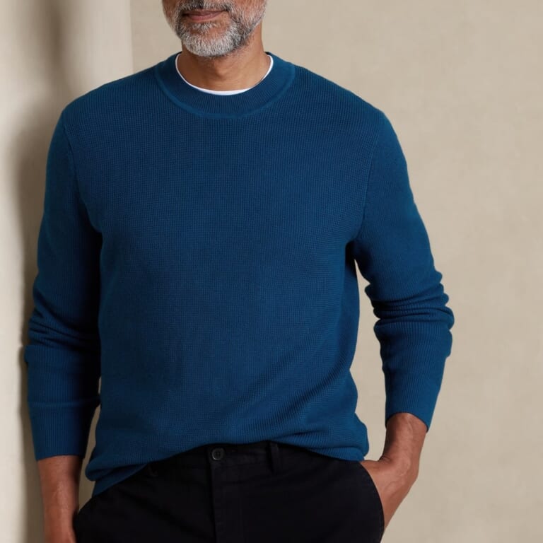 Banana Republic Factory Men's Racking-Stitch Sweater for $27 in cart + free shipping w/ $50