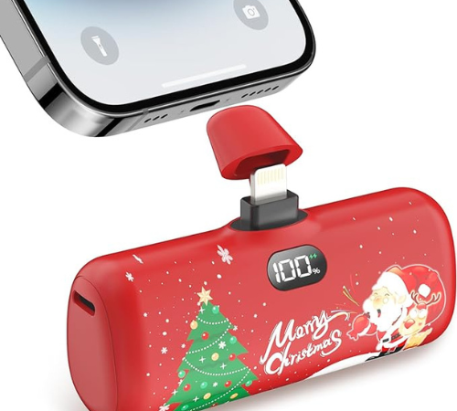 Spread the holiday cheer with Taegila Portable Charger for iPhone Christmas Edition for just $12.95 After Coupon (Reg. $21.59)