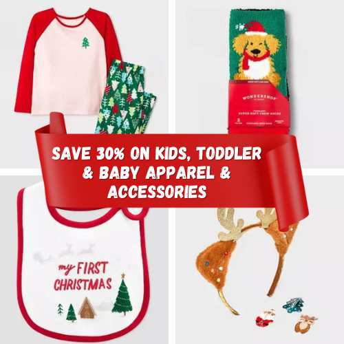 Today Only! Save 30% on Kids, Toddler & Baby Apparel & Accessories from $2.10 (Reg. $4+)