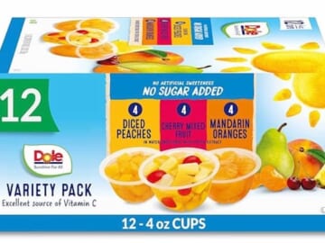 Dole Fruit Bowls No Sugar Added Variety Pack