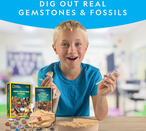 National Geographic Mega Fossil and Gemstone Dig Kit $17.21 (Reg. $30)