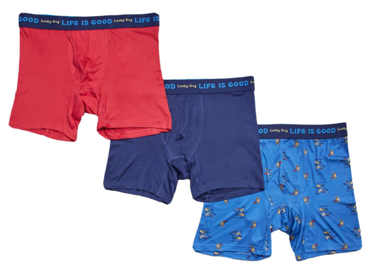 Life Is Good Men's Super Soft Boxer Briefs 3-Pack for $17 + free shipping