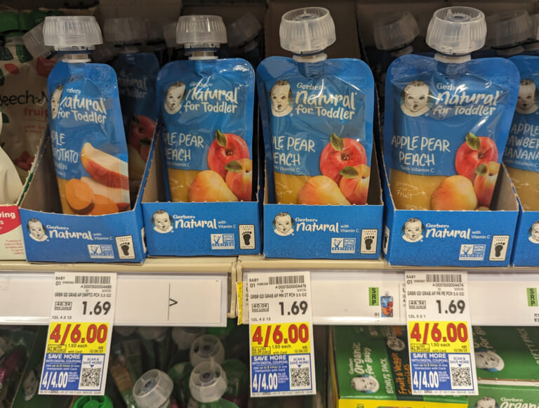 Gerber Nautral Baby Food As Low As $1 Per Pouch At Kroger