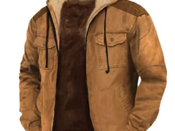 Men's Full Zip Fleece Winter Hoodie Coat for $25 + $8 s&h