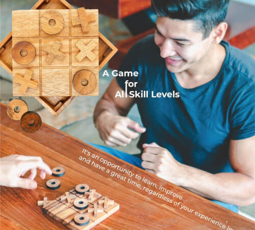 Wooden Tic Tac Toe Puzzle and Coffee Table Decor $10.39 (Reg. $20) – 11K+ FAB Ratings!