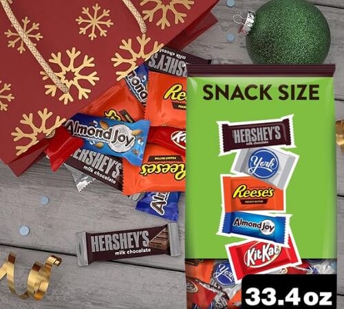 Hershey Assorted Milk and Dark Chocolate Flavored Snack Size as low as $7.54 After Coupon (Reg. $12.58) + Free Shipping, Christmas Candy Party Pack