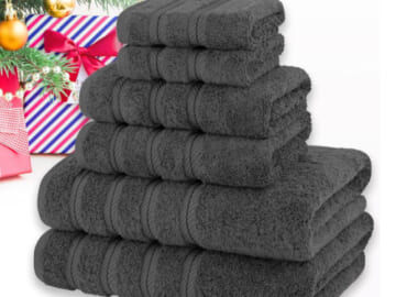 Luxury 6-Piece Towel Set $34 (Reg. $80) – $5.67 per towel, Multiple Colors, 2 pcs each of Bath Towels, Hand Towels, & Washcloths