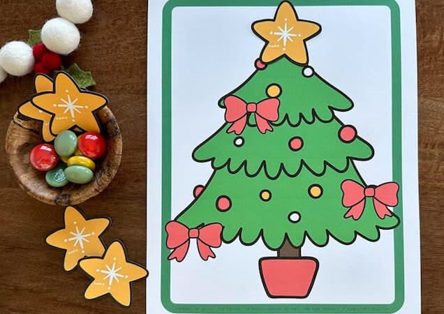 Free Printable Pin the Star on the Christmas Tree Game!