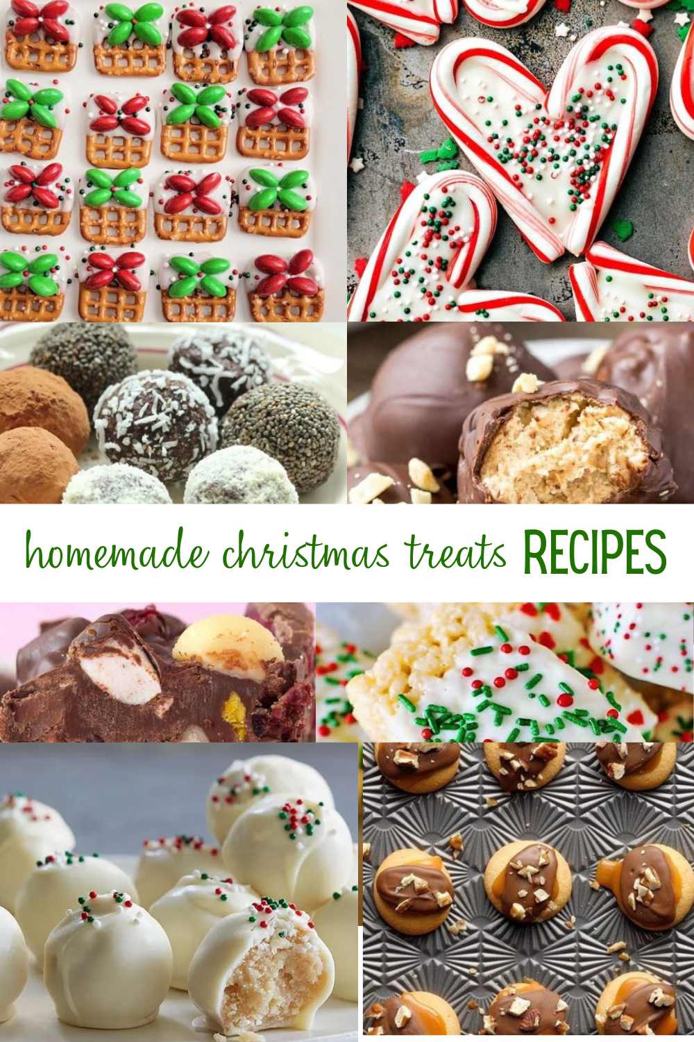 Make some Christmas treats to gift to family and friends this season! Here is a roundup of some festive chocolates, pretzels, and lots more.