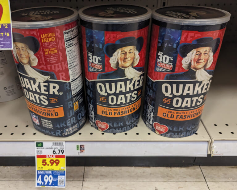 Get The Big Canisters Of Quaker Oats As Low As $4.99 At Kroger