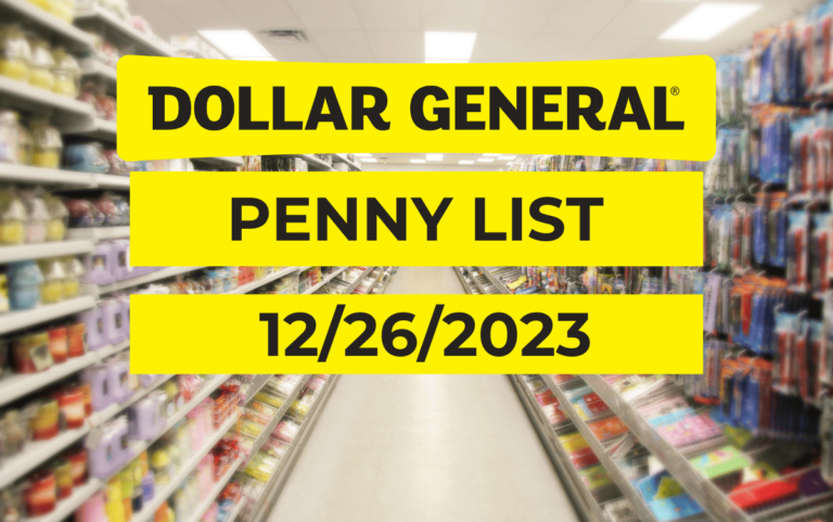 Dollar General Penny List - 12-26-2023