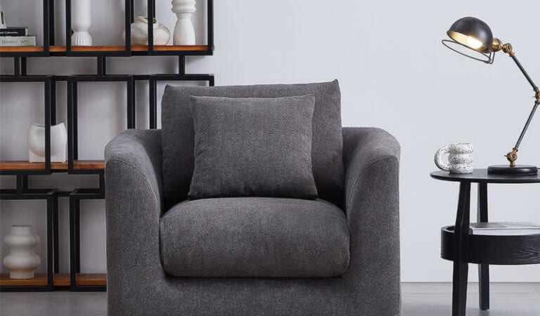 25Home Gray Feathers Armchair for $544 + free shipping