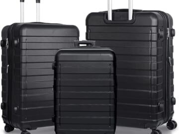 3-Piece Hardside Expandable Luggage Set for $75 + free shipping