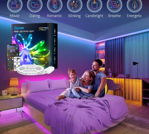 Update Your Space with Diverse Color with Govee 16.4ft Color Changing LED Strip Lights $9.89 (Reg. $18)