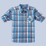 Boy’s Cotton Plaid Roll Up Button Down Sports Shirts $10.29 (Reg. $20.59)