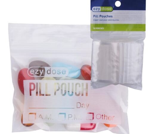 Ezy Dose Pill and Vitamin Storage Pouches, 50-Count $1.49 (Reg. $5) – 3¢/Pouch