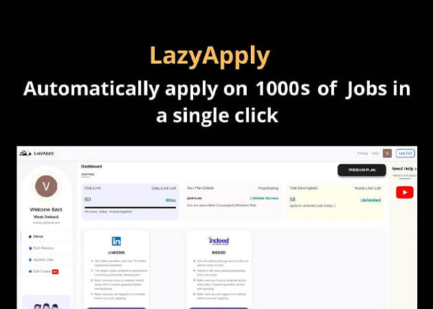 LazyApply Job Application: Lifetime Subscription for $55