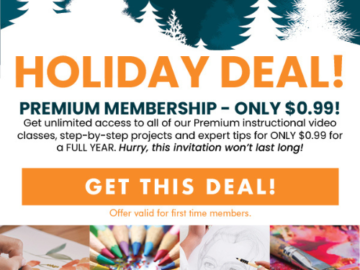 Artist’s Academy Holiday Deal! Premium full year membership for only $0.99 (Reg. $92)