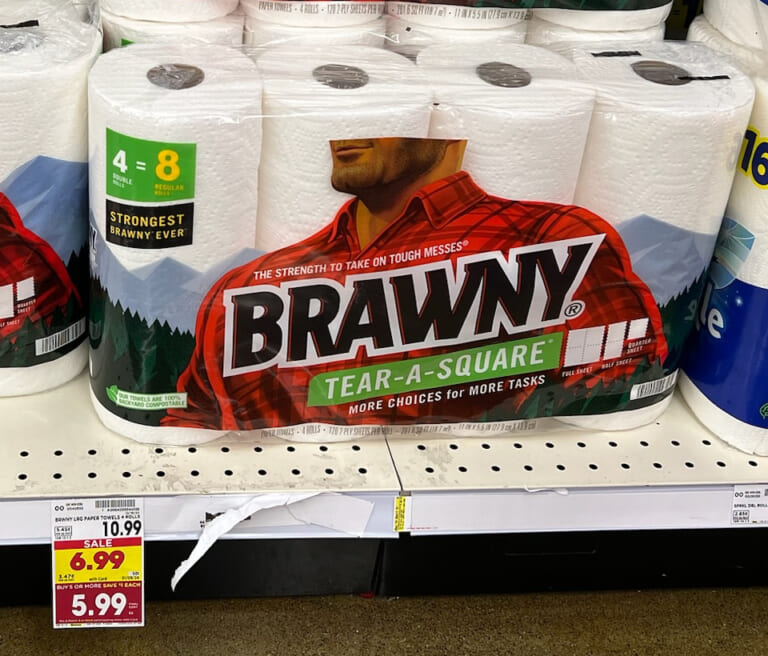 Brawny Paper Towels Are As Low As $3.99 At Kroger