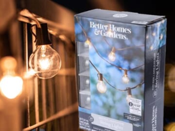 Better Homes & Gardens 20-Count Clear Glass Globe Indoor/Outdoor String Lights $6.89 (Reg. $13.78)