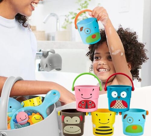 Skip Hop Baby Bath Stack & Pour 5 Buckets Toy (Treetop) $6 (Reg. $10) – $1.20/Bucket – FAB Ratings!