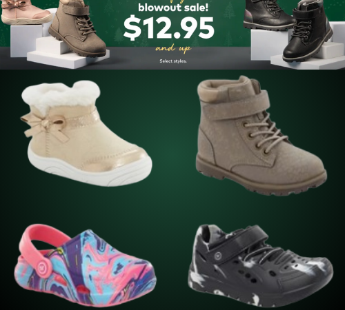 Stride Rite: END OF YEAR BLOWOUT SALE! Shop select kids’ shoes starting at $12.95 while supplies last