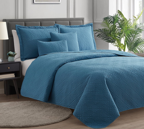 Clara Clark Diamond Weave Lightweight Coverlet Quilt 5-Piece Set $26.99 (Reg. $58) – Various Colors