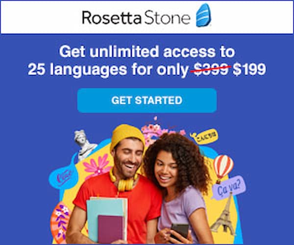 *HOT* 50% Off Rosetta Stone Lifetime Subscription! (Includes all 25 languages)