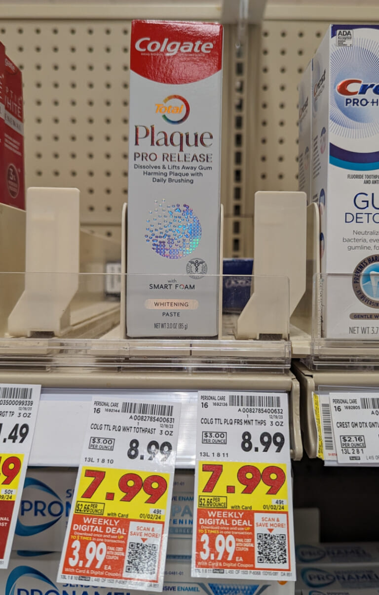 Colgate Total Plaque Protection Or Renewal Toothpaste Just $3.99 At Kroger