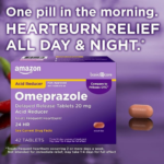 Amazon Basic 42-Count Care Acid Reducer Omeprazole 20mg Delayed Release Tablets as low as $10.18 Shipped Free (Reg. $17.76) – 24¢/Tablet