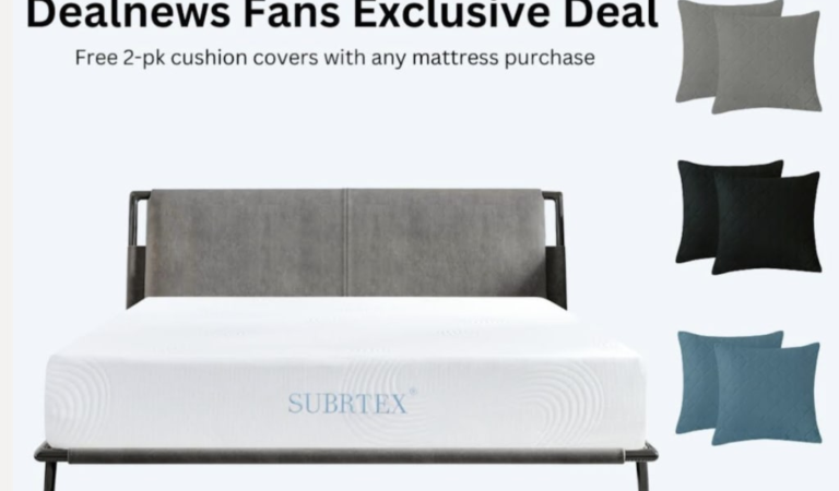 Subrtext Memory Foam Mattress Sale: Up to 60% off + 2 free cushion covers + free shipping