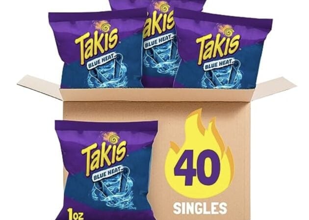 Takis Blue Heat Rolled Spicy Tortilla Chips, 40 count only $13.83 shipped!