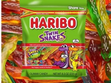 HARIBO Gummi Candy, Twin Snakes, 8.3 oz. Stand Up Bag as low as $2.06 Shipped Free (Reg. $5.27)