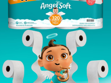 Angel Soft 16 Mega Rolls Toilet Paper as low as $10.62 Shipped Free (Reg. $13.05) – 66¢/ 320-Sheet Roll – 16 Mega Rolls = 64 Regular Rolls