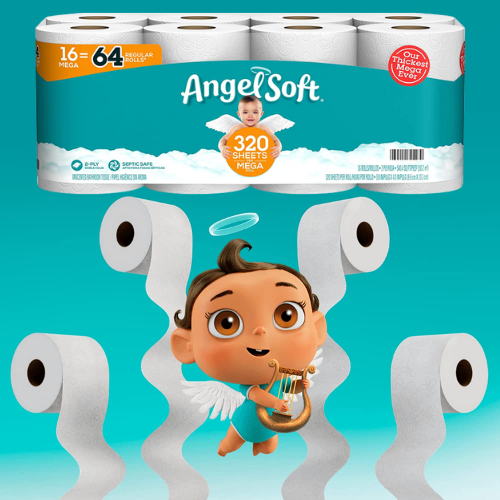 Angel Soft 16 Mega Rolls Toilet Paper as low as $10.62 Shipped Free (Reg. $13.05) – 66¢/ 320-Sheet Roll – 16 Mega Rolls = 64 Regular Rolls