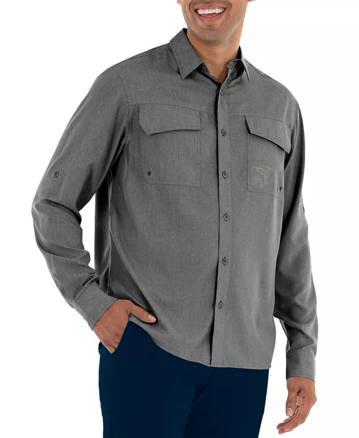 Guy Harvey Men's Cationic UPF Core Fishing Shirt for $14 + free shipping w/ $25