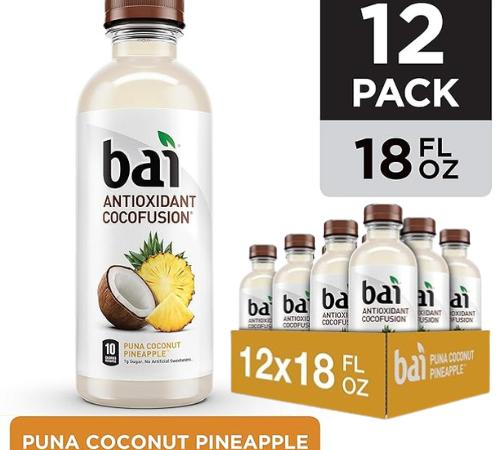 Bai 12-Pack Coconut Flavored Water, Puna Coconut Pineapple, 18oz  as low as $15.31 Shipped Free (Reg. $21.82) – $1.28/Bottle