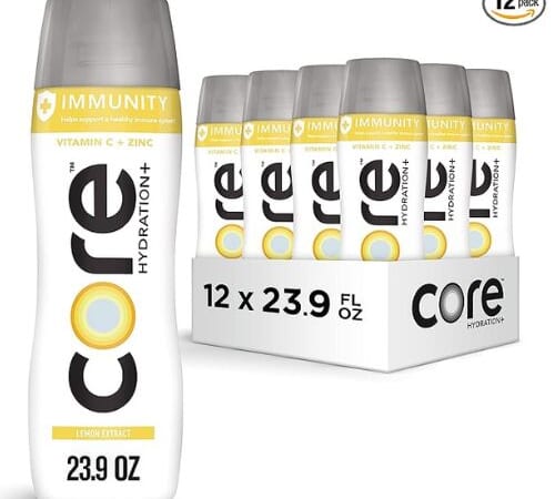 CORE Hydration+ Immunity, Lemon Extract Nutrient Enhanced Water, 12-Pack as low as $10.20 Shipped Free (Reg. $26.28) – 85¢/Bottle – with Vitamin C and Zinc