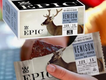 EPIC Venison Sea Salt & Pepper Bars, 12-Count as low as $16.51 Shipped Free (Reg. $35.74) – $1.38 Each – Keto Friendly, Gluten Free