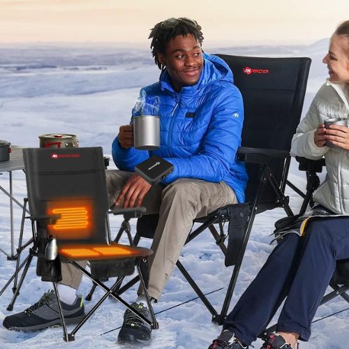 Heated Camping Chair $68.99 After Coupon (Reg. $99.99) + Free Shipping – with 12V 16000mAh Battery Pack + 5 Pockets