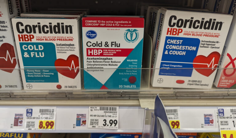 Coricidin HBP Products As Low As $5.99 At Kroger (Regular Price $8.99)