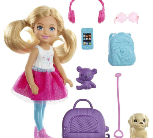 Barbie Chelsea Doll Travel Set with Puppy and 7 Accessories $4 (Reg. $11)