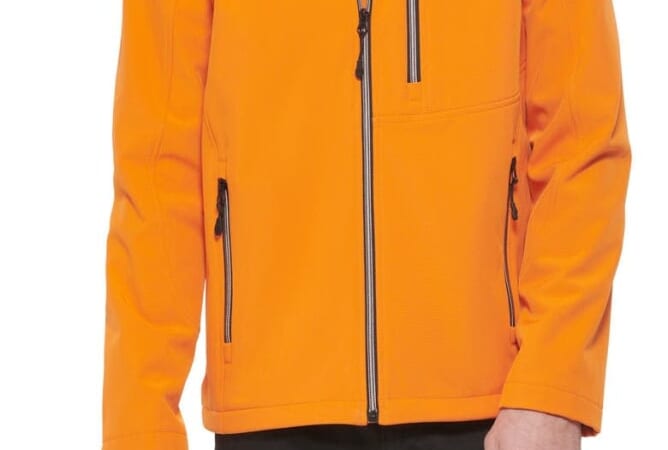 Guess Men's Stand Collar Softshell Rain Jacket for $25 + free shipping w/ $89