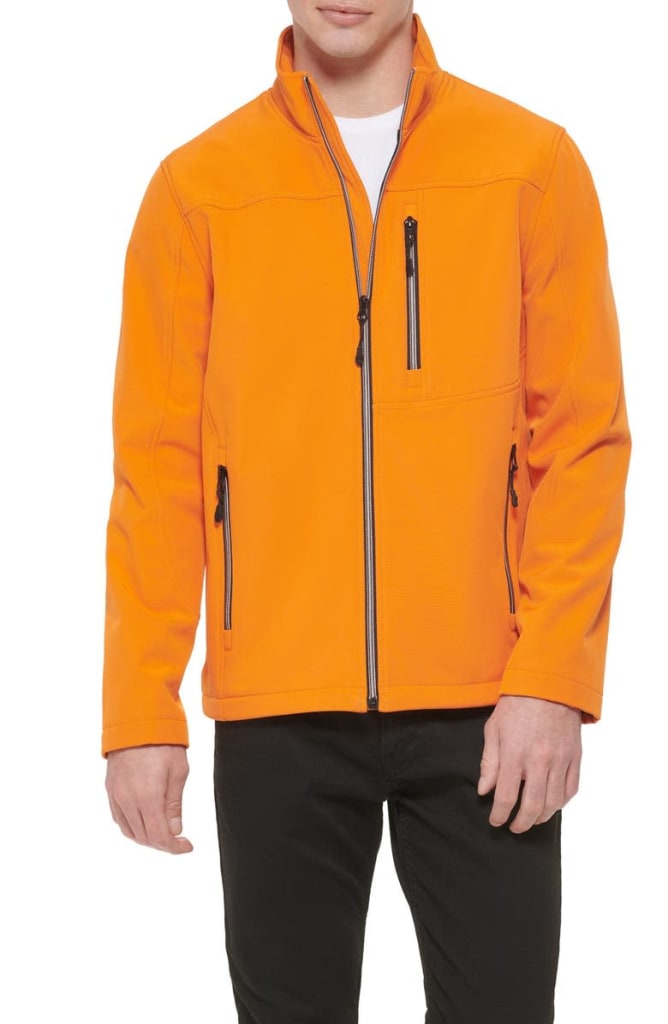 Guess Men's Stand Collar Softshell Rain Jacket for $25 + free shipping w/ $89