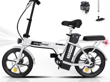 Colorway 36V 8.4AH 500W Foldable Electric Bike for $460 + free shipping