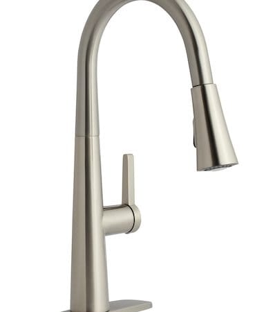 allen + roth Bryton Stainless Steel Single Handle Pull-Down Kitchen Faucet for $99 + free shipping