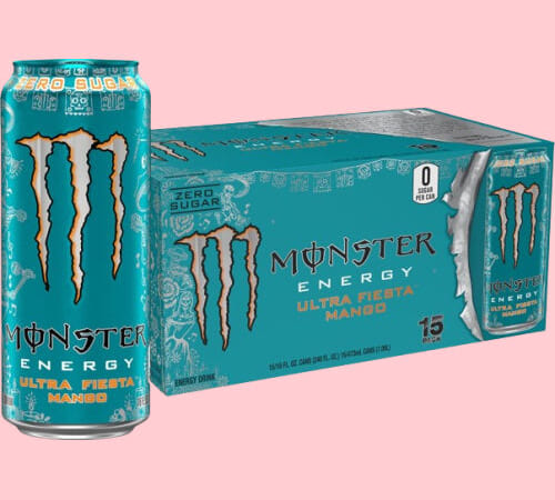 Monster Energy Sugar Free Ultra Fiesta Mango Energy Drink,15-Pack as low as $14.61 After Coupon (Reg. $25.23) + Free Shipping – $0.97/16-Oz Can + Ultra Peachy Keen for the same price!