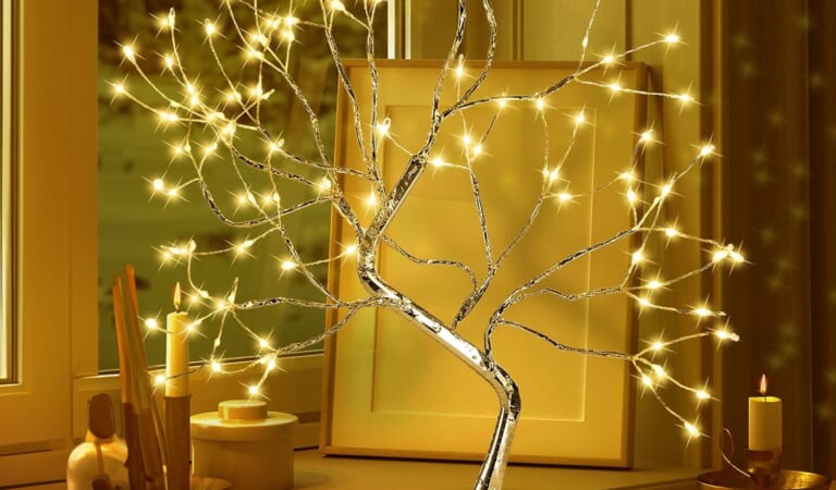 Bonsai Tree Light with Touch Switch $10.99 After Code (Reg. $24) – USB or Battery Powered