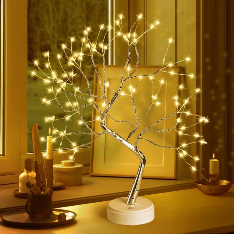 Bonsai Tree Light with Touch Switch $10.99 After Code (Reg. $24) – USB or Battery Powered