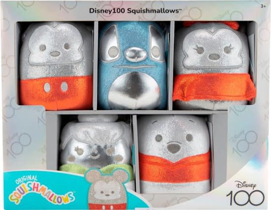 Jazwares Disney 100 5" Original Squishmallows 5-Pack for $25 + free shipping